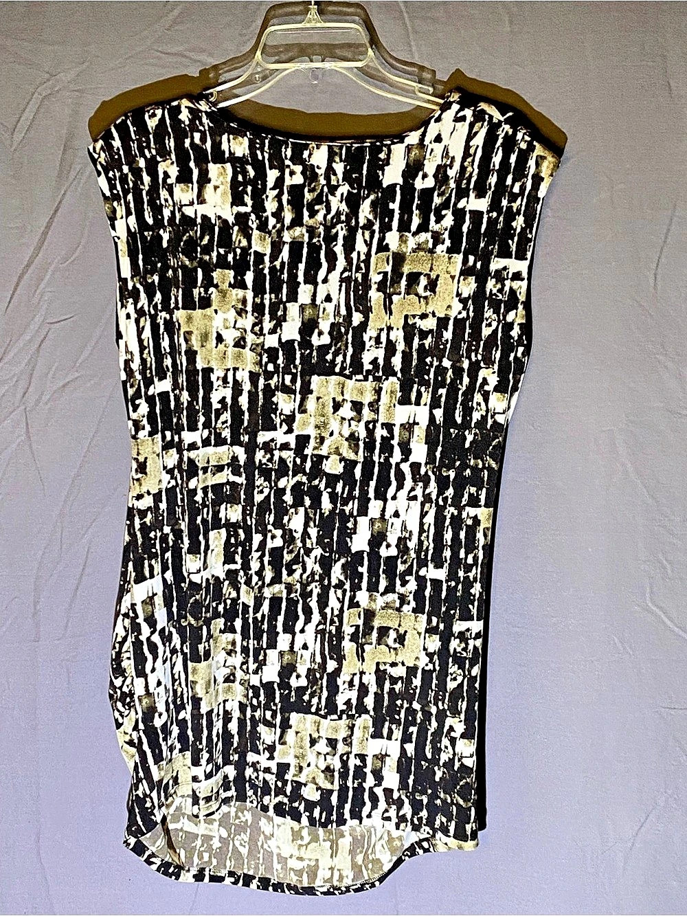Kenneth Cole Reaction Abstract Print Tunic in Black & White Size XL